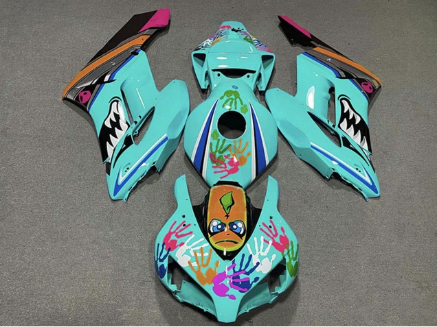 Honda CBR1000RR Motorrad Verkleidung 2004-2005 - Blau Grun Blau Orange Rosa Schwarz Hai