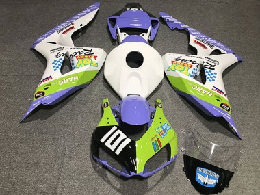 Honda CBR1000RR Motorrad Verkleidung 2006-2007 - Weiss Blau Grun Glanzendes Schwarz Toy Story