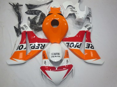 Honda CBR1000RR Motorrad Verkleidung 2008-2011 - Orange Weiss Rot Glanzendes Schwarz Repsol