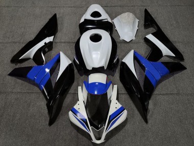 Honda CBR600RR Motorrad Verkleidung 2007-2008 - Weiss Blau Glanzendes Schwarz