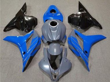 Honda CBR600RR Motorrad Verkleidung 2009-2012 - Grau Blau Glanzendes Schwarz