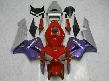 Honda CBR600RR Motorrad Verkleidung 2005-2006 - Rot Lila Grau