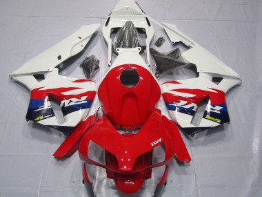 Honda CBR600RR Motorrad Verkleidung 2003-2004 - Weiss Rot Blau RVF Stil