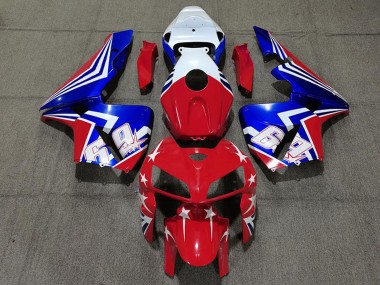 Honda CBR600RR Motorrad Verkleidung 2005-2006 - Weiss Rot Blau 69