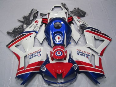 Honda CBR600RR Motorrad Verkleidung 2013-2023 - Weiss Rot Blau Royal Air Force