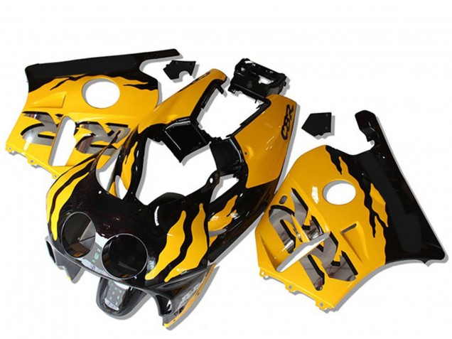 Honda CBR250RR Motorrad Verkleidung 1990-1998 - Gelb Glanzendes Schwarz RR