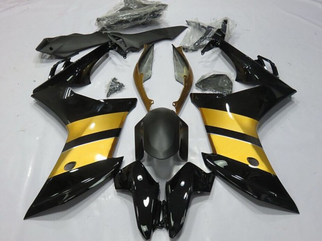Honda CBR600F Motorrad Verkleidung 2011-2013 - Gold Glanzendes Schwarz CBR Design