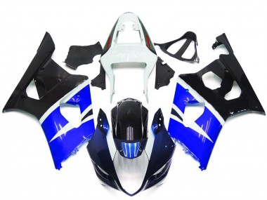 Suzuki GSXR 1000 Motorrad Verkleidung 2003-2004 - Weiss Blau Glanzendes Schwarz
