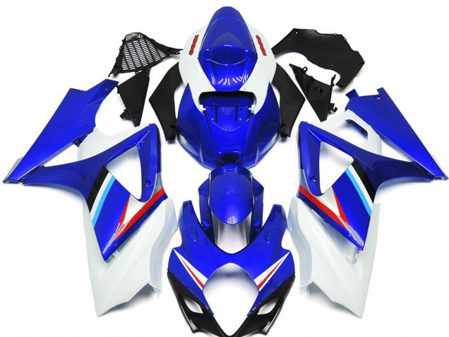 Suzuki GSXR 1000 Motorrad Verkleidung 2007-2008 - Blau Weiss Rot Schwarz