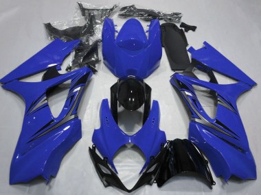 Suzuki GSXR 1000 Motorrad Verkleidung 2007-2008 - Blau Glanzendes Schwarz OEM Stil