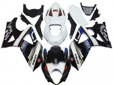 Suzuki GSXR 1000 Motorrad Verkleidung 2007-2008 - Weiss Blau Rot Schwarz Viru