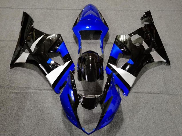 Suzuki GSXR 1000 Motorrad Verkleidung 2003-2004 - Blau Weiss Glanzendes Schwarz