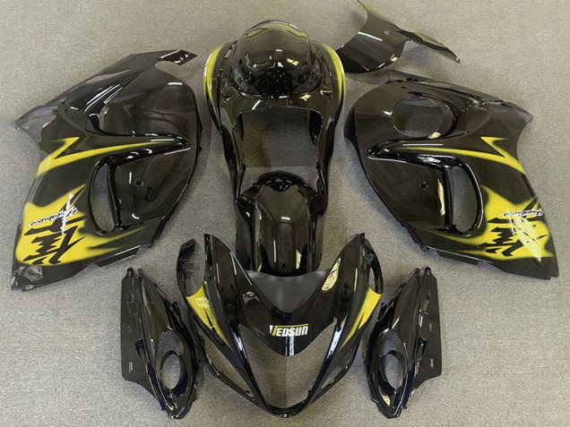 Suzuki GSXR 1300 Motorrad Verkleidung 2008-2020 - Glanzendes Schwarz Gelb