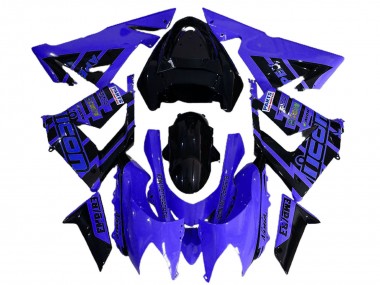 Kawasaki ZX10R Motorrad Verkleidung 2004-2005 - Blau-schwarzes Logo