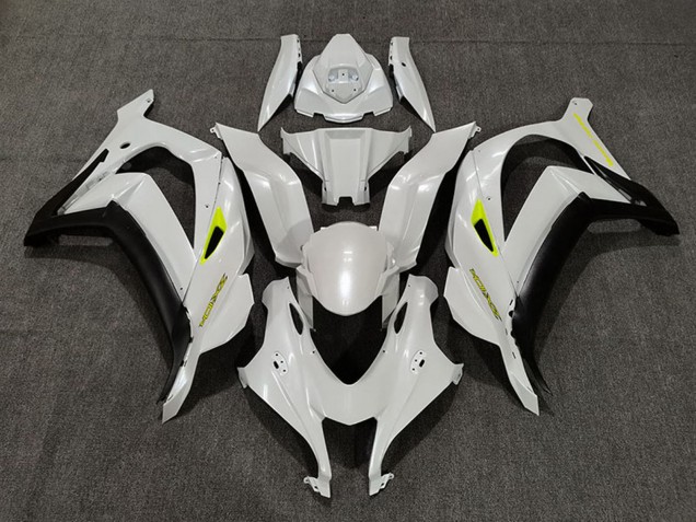 Kawasaki ZX10R Motorrad Verkleidung 2016-2020 - Perl Weiss Gelb Matt Schwarz