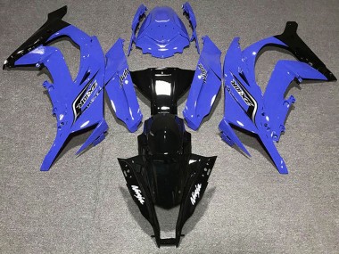 Kawasaki ZX10R Motorrad Verkleidung 2011-2015 - Blau Glanzendes Schwarz