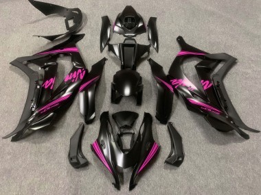 Kawasaki ZX10R Motorrad Verkleidung 2016-2020 - Matt Schwarz Rosa Ninja