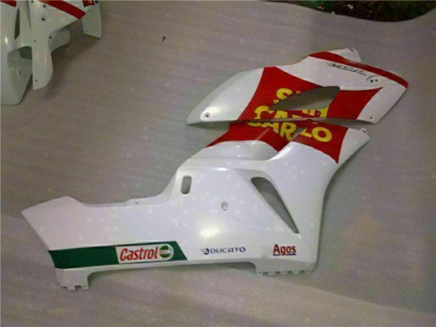 Honda CBR1000RR Motorrad Verkleidung 2004-2005 - Weiss Rot Gelb San Carlo 58