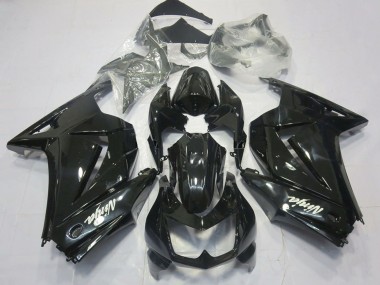 Kawasaki Ninja 250 Motorrad Verkleidung 2008-2012 - Glanzendes Schwarz Weiss Ninja