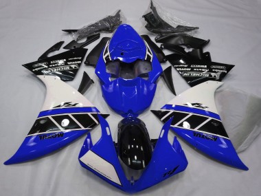 Yamaha R1 Motorrad Verkleidung 2012-2014 - Weiss Blau Glanzendes Schwarz