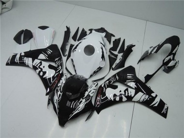 Honda CBR1000RR Abs Verkleidungen 2008-2011 - Weiss Glanzendes Schwarz