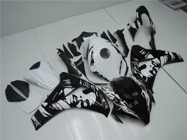 Honda CBR1000RR Abs Verkleidungen 2008-2011 - Weiss Glanzendes Schwarz