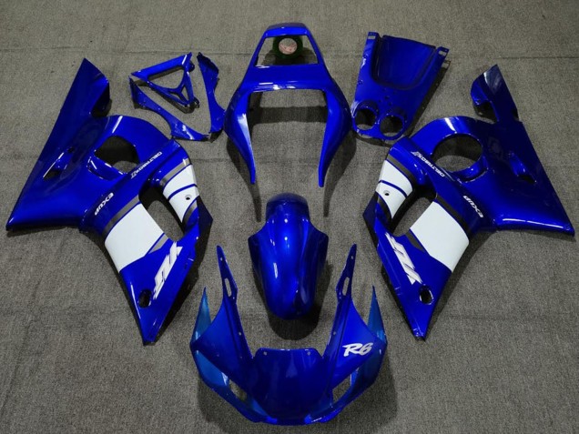 Yamaha R6 Motorrad Verkleidung 1998-2002 - Blau Weiss