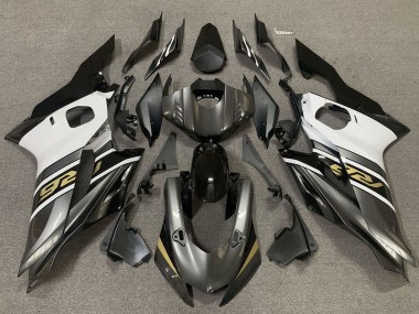 Yamaha R6 Motorrad Verkleidung 2017-2023 - Weiss Grau Glanzendes Schwarz Gold