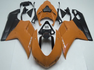 Ducati 848 Motorrad Verkleidung 2007-2014 - Braun Matt Schwarz