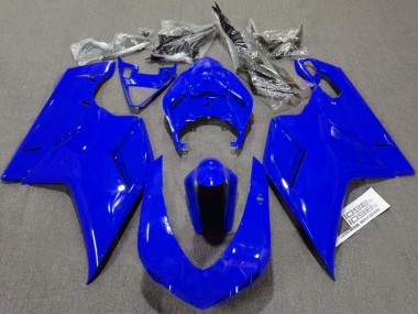Ducati 1098 Motorrad Verkleidung 2007-2014 - Glanzendes Blau Schlichtes