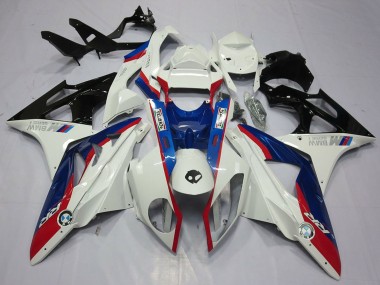 BMW S1000RR Motorrad Verkleidung Kit 2009-2014 - Weiss Rot Blau Glanzendes Schwarz
