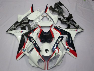 BMW S1000RR Motorrad Verkleidung Kit 2009-2014 - Weiss Rot Glanzendes Schwarz
