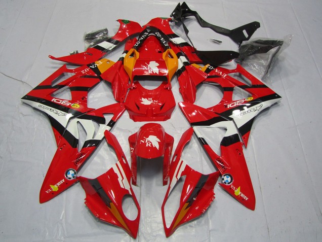 BMW S1000RR Motorrad Verkleidung 2017-2018 - Rot Weiss Schwarz