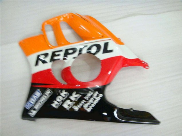 Honda CBR600 F3 Motorrad Verkleidung 1995-1996 - Orange Weiss Rot Glanzendes Schwarz Repsol