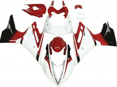 Triumph Daytona 675 Motorrad Verkleidung 2013-2016 - Weiss Rot Glanzendes Schwarz