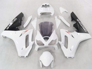 Triumph Daytona 675 Motorrad Verkleidung 2006-2008 - Weiss Glanzendes Schwarz