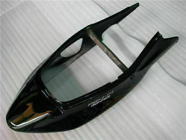 Honda CBR1100XX Blackbird Motorrad Verkleidung 1996-2007 - Glanzendes Schwarz Rot Flamme