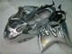 Honda CBR1100XX Blackbird Motorrad Verkleidung 1996-2007 - Silber Schwarz Flamme