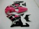 Suzuki GSXR 600/750 Motorrad Verkleidung 2001-2003 - Rosa Silber Glanzendes Schwarz