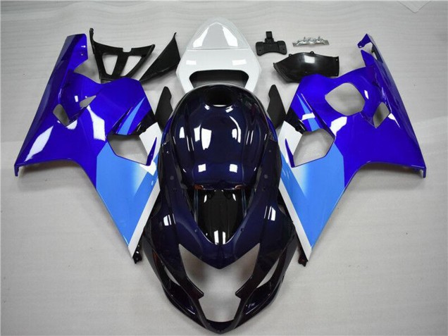 Suzuki GSXR 600/750 Motorrad Verkleidung 2004-2005 - Weiss Blau Schwarz