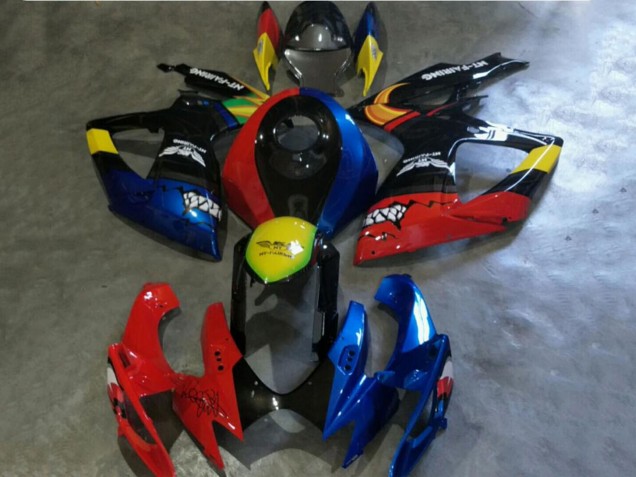 Suzuki GSXR 600/750 Motorrad Verkleidung 2006-2007 - Rot Blau Gelb