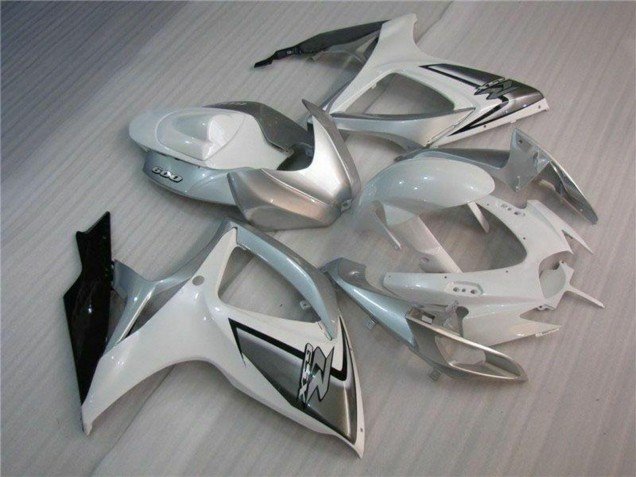 Suzuki GSXR 600/750 Motorrad Verkleidung 2006-2007 - Weiss Silber