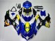 Suzuki GSXR 600/750 Motorrad Verkleidung 2008-2010 - Blau Gelb Hai