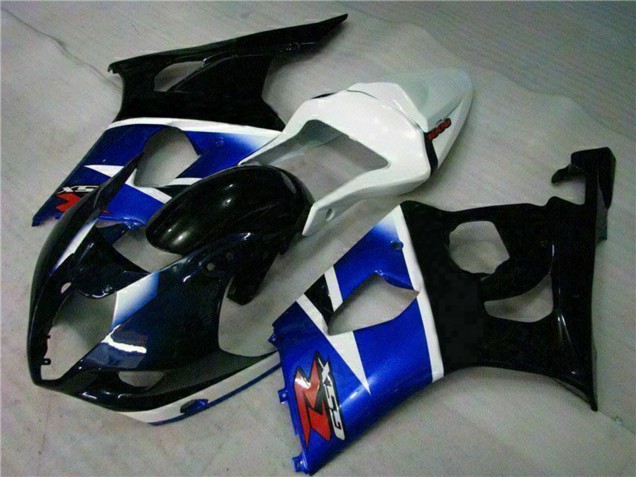 Suzuki GSXR 1000 Abs Motorrad Verkleidungen 2003-2004 - Weiss Blau Glanzendes Schwarz Rot