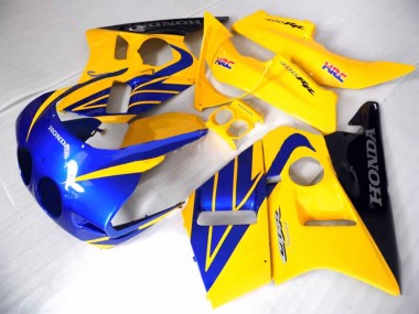 Honda CBR400RR NC23 Motorrad Verkleidung 1987-1989 - Gelb Blau Glanzendes Schwarz