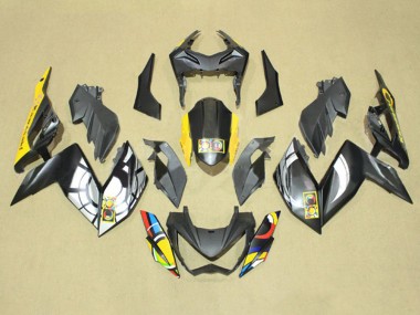 Kawasaki Z250/Z300 Motorrad Verkleidung 2015-2016 - Grau Gelb Blau Rot Weiss