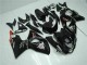 Suzuki GSXR 1000 Motorrad Verkleidung 2009-2016 - Glanzendes Schwarz Rot Leuchtfeuer Motul