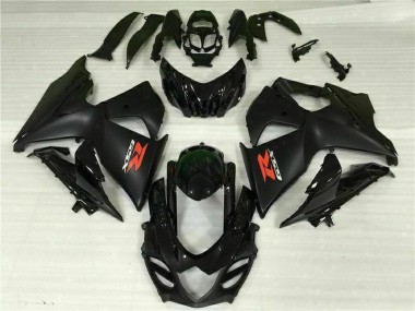Suzuki GSXR 1000 Motorrad Verkleidung 2009-2016 - Glanzendes Schwarz Matt Schwarz