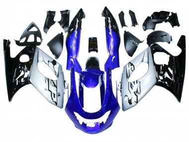 Yamaha YZF600R Thundercat Motorrad Verkleidung 1996-2007 - Blau Silber Schwarz
