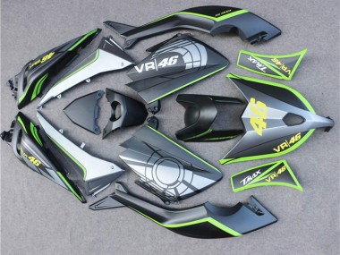 Yamaha TMAX530 Motorrad Verkleidung 2012-2014 - Matt Schwarz Grau Limetten Grun 46